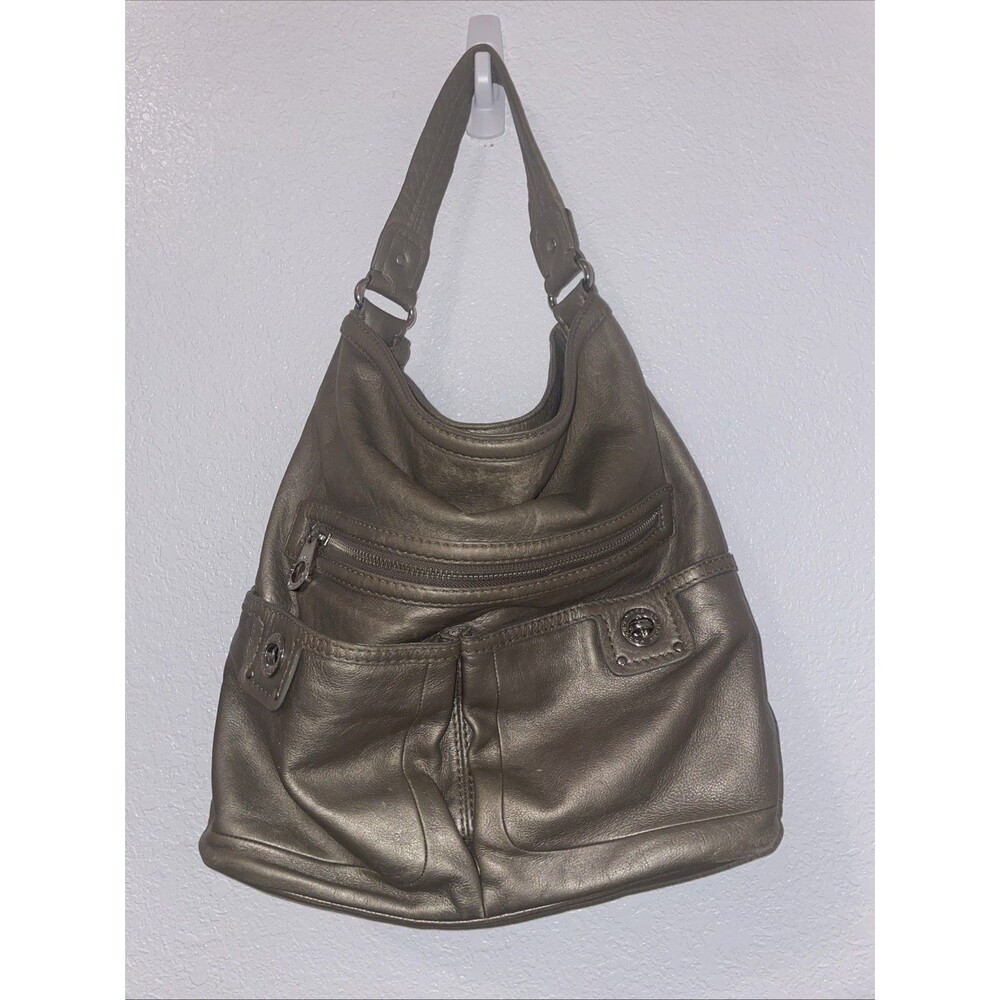 Marc by Marc Jacobs Leather Shoulder Handbag Tote Hobo Lagenlook Bag Classic